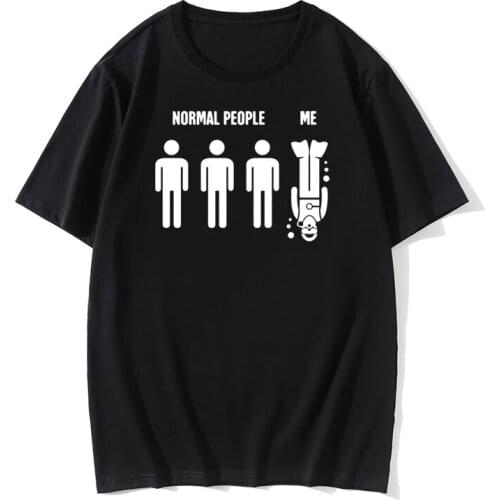 Scuba Diving Normal People Cotton T Shirt I am Different Vintage Tshirt Men Print Awesome Free Diving Spear Fishing Tops Tees