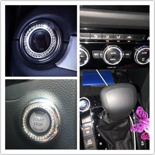 Car Styling Engine Start Stop Ignition Ring For Honda Airwave City ZX Edix FR-V Insight 2 Legend 3 4 CR-Z Accord NSX Accessories