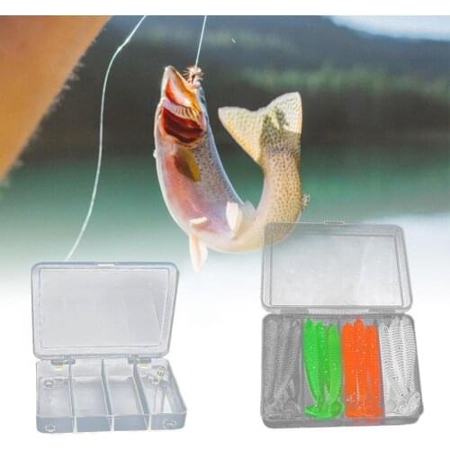 4/12 Grids Lightweight Fishing Tackle Box Large Capacity Convenient PVC Transparent Fishing Storage Box Set for Outdoor Angling