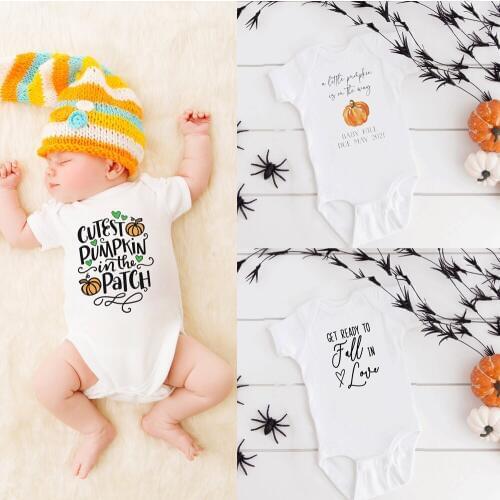 Cutest Pumpkin Onesie First Halloween Onesie Pumpkin Baby Girl Bodysuits Baby Boy Ropa Newborn Girl Thanks Giving Clothes