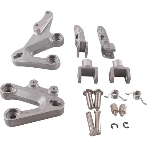 Motorbike Front Rider Foot Pegs Footrest Brackets for SUZUKI GSXR1000 2003 2004 GSXR 1000 Aluminum Alloy