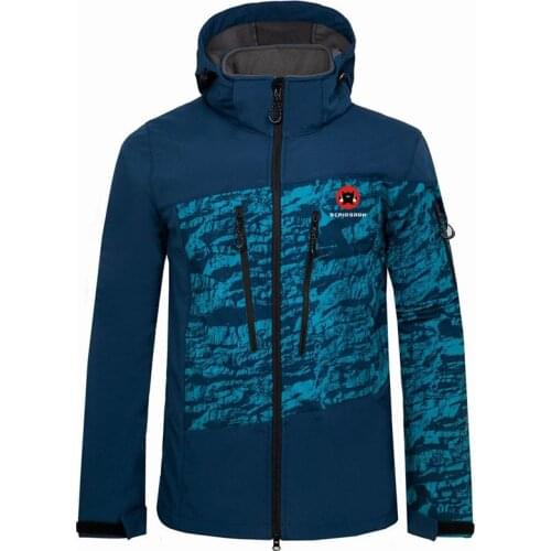 2020 New Mens Outdoor Waterproof Jacket Winter Thermal Fleece Hiking Jacket Male Fishing Camping Outdoor Sports Jacket