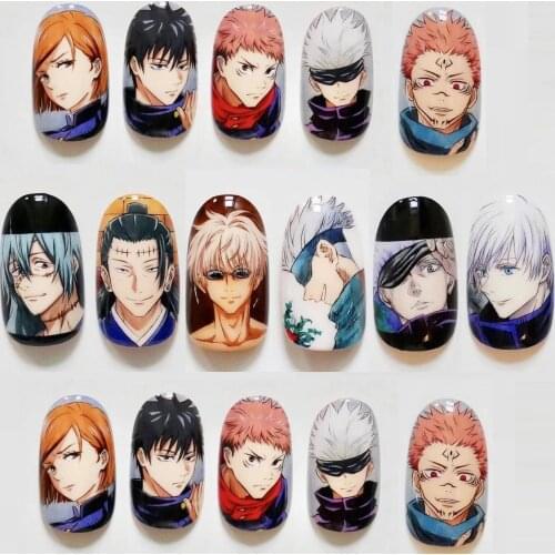 TSC-288 Jujutsu Kaisen 3d Nail Art Stickers Decal Slider Template Diy Nail Tool Decorations