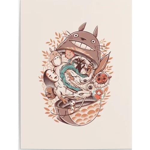 Prints Posters Home Decorative My Neighbor Canvas Painting Wall Art Matryoshka Modern Bedroom Anime Modular Pictures No Frame