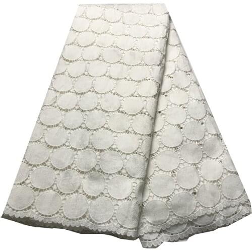 Latest Nigerian Cord Lace Mesh Fabrics Off White 5 Yards African Wedding Guipure Sewing Clothes KRL-1096