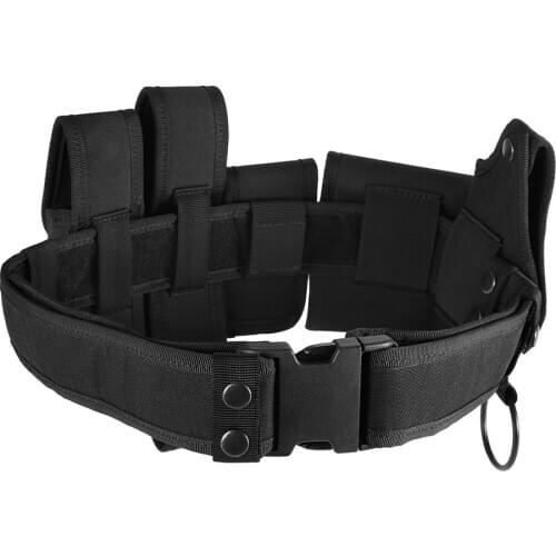 Flying ART Nylon Mens Black MOLLE Wide Belt Multifunctional Ten-piece Security Belt Mens Belt Designer