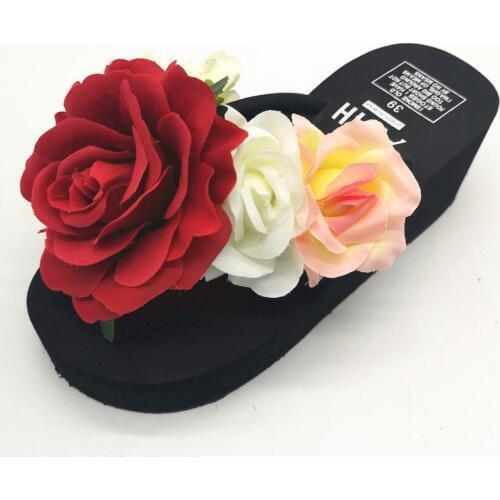 HAHAFLOWER New 2017 women flip flops Beach sandals fashion flower slippers summer women flats shoes woman flat sandals