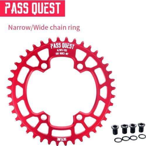 Superlight 96mm BCD 34-48T Chainwheel Titanium Plated Surface 7076-T651 Narrow Wide Design Road Bike MTB BMX Chainring