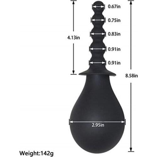 Portable Anal Shower Syringe Bulb Cleaning Injectors Cleaner Washing Anus Anal Douche Large Enema Shower Flex Tip Enema Washing