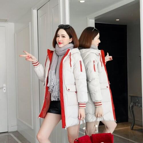 2021 New Winter Parkas Women Jacket Hooded Thick Warm Cotton Padded Parka Basic Coat Female Jacket Outerwear