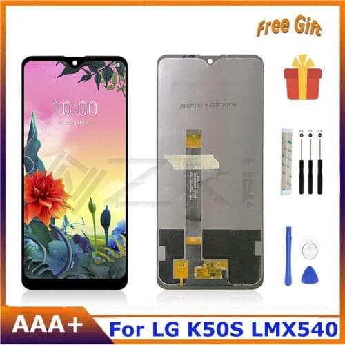 6.5"For LG K50S LCD Digitizer Display Panel Glass Touch Screen With frame Replacement Parts Compact LM-X540 LM-X540HM LM-X540EMW