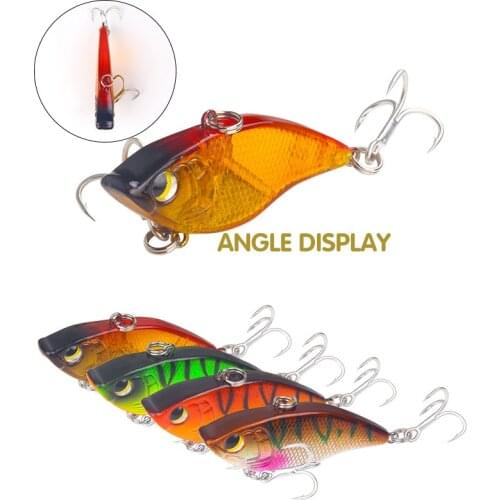 1PCS Artificial Submerged VIB Trolling Fishing Lure 15g/55mm Freshwater Minnow Wobblers for CrankBait Treble Hook Fishing Tackle