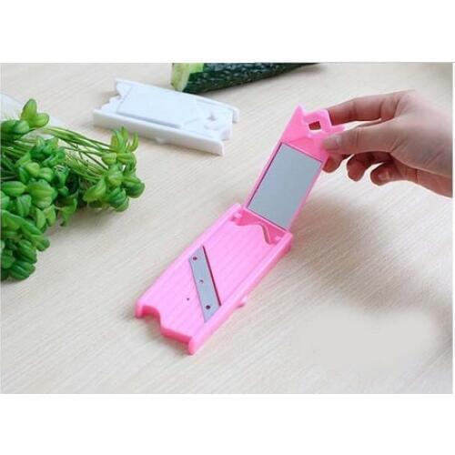 1PC Food Facial Cucumber Slicer Carrot Cucumber Sharpener Peeler Kitchen Tool Spiral Vegetable Slicer With Mirror Gadget OK 0261