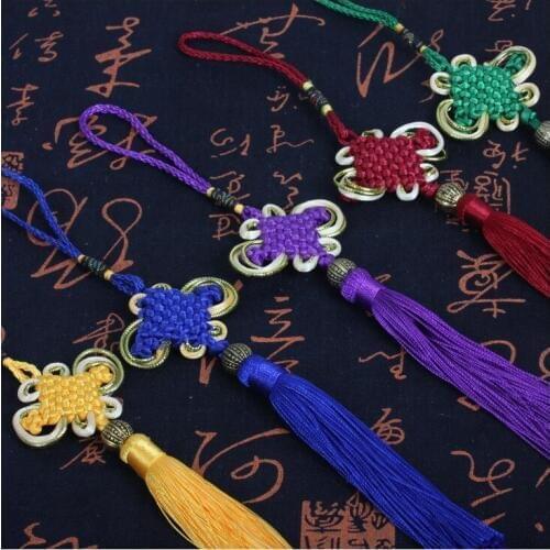 DIY Apparel Sewing Multicolored polyester Traditional Decoration Chinese Knot Hanging Accessories Tassel Fringe 10PC/lot