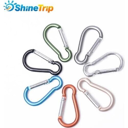 200 PCS Hiking Buckle D Shape Aluminum Alloy Gourd Buckle Kettle Buckle Backpack Hanging Hook Carabiners Outdoor EDC Tool