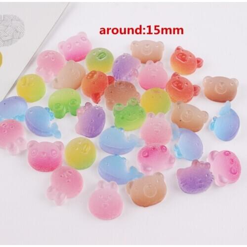 30pcs/lot flat back soft glue animals candy mix colors mix items new arrival resin cabochons accessories
