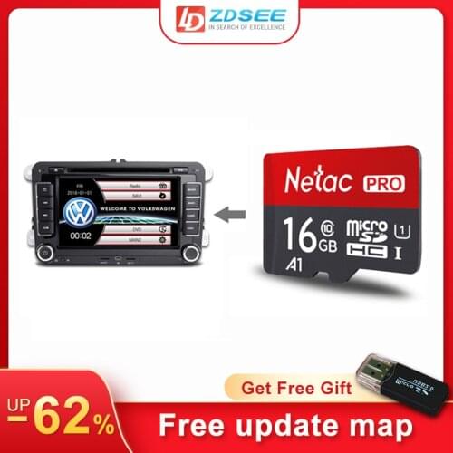 32GB GPS map for Volkswagen 2 din car radio windows ce 6.0 GPS Navigation Maps free update Europe/Russia/spain/middle east etc