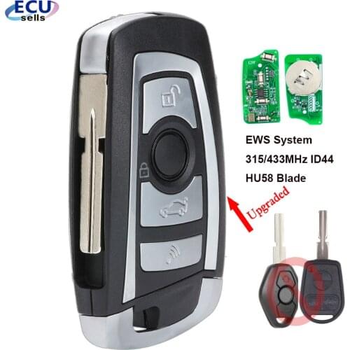4 Button EWS Modified Flip Remote Key 315MHz/433MHz PCF7935AA ID44 Chip for BMW E38 E39 E46 M5 X3 X5 Z3 Z4 HU58 Blade