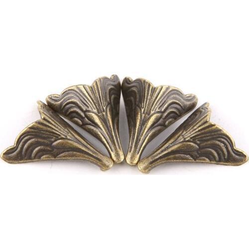 8PCS 20x26mm Antique Corner Protectors Bronze Tone Case Box Corners For Furniture Decoration feet Metal Craft Corner