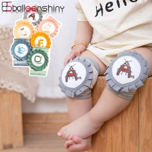 Balleenshiny Kids Girls Boys Crawling Elbow Cartoon Letter Baby Knee Pads Protector Safety Mesh Kneepad Leg Warmer Accessories
