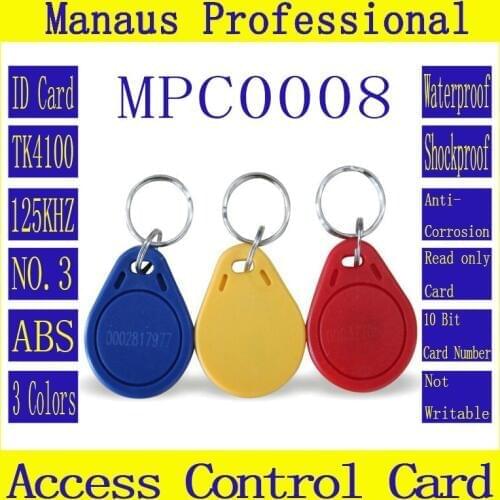 BRAND Quality Assurance TK4100 ID keyfobs RFID Tag 125KHZ Proximity Token NO.3 Access Control Attendance key Ring Card 100PCS C8