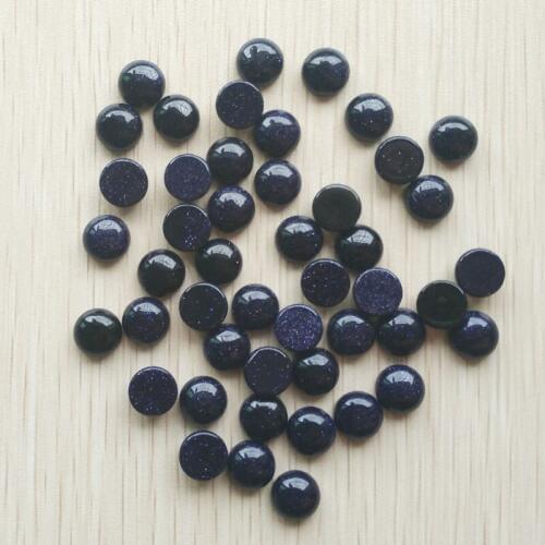 2016 fashion good quality blue sand stone round cab cabochon beads for jewelry Accessories 10mm wholesale 50pcs/lot free