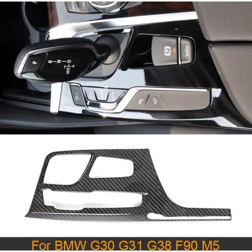 Carbon fiber For BMW 5 Series G30 G31 G38 F90 M5 520i 530i 540i Center Console Gear Shift Panel Cover Trim Car Accessories LHD