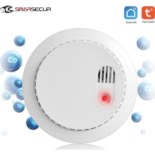 Wifi smoke detector sensor Home security alarm for smart life app control alert Home automation