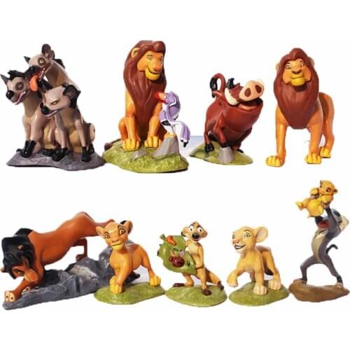 9Pcs/Lot Disney The Lion Guard King Simba Nala Mufasa Hyenas Timon Pumbaa Sarabi Sarafina Scar PVC Action Figure Toy