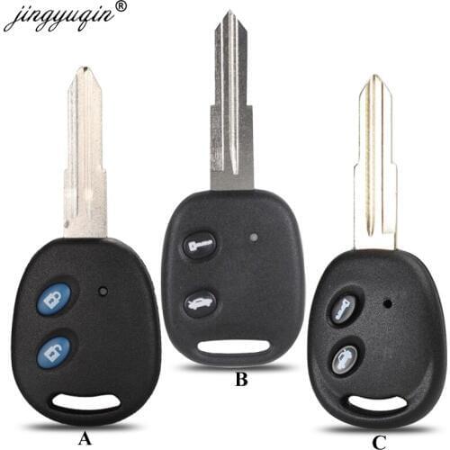 Jingyuqin 10Pcs/lot 2 Buttons Transponder Car Key Shell Styling For Chevrolet LECHI SPARK Epica LOVA SAIL Replacement Case