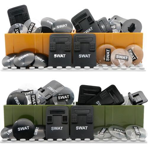 City Police SWAT Shield Building Blocks Modern War Soldier WW2 Army Builder Series Bricks Toys Compatible LegoINGlys Military