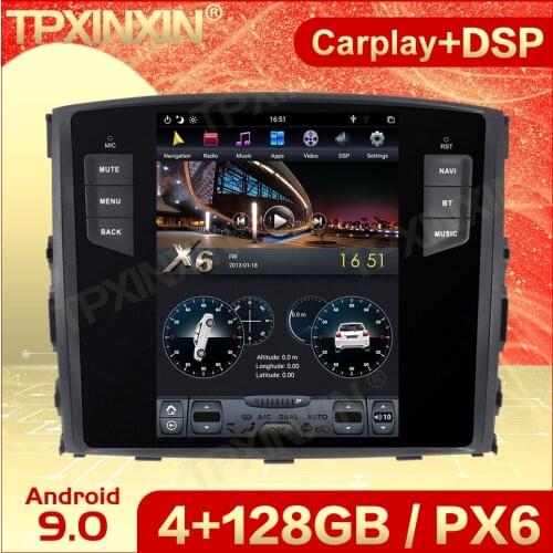 Carplay 2 Din Android 9 Tesla Multimedia Stereo For Mitsubishi Pajero V97 V93 Shogun Montero 2006+ GPS Navi WiFi Video Head Unit