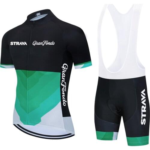 2021 New STRAVA Cycling Clothing Set MTB Bike Jersey Breathable Ropa Ciclismo Hombre Maillot Racing Bicycle Clothes Cycling Set