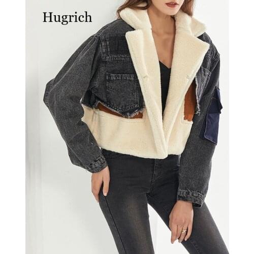 Leisure Full Sleeve Wool Liner Wde Waisted Turn Down Collar Women Slim Patchwork Woolen Coat 2021 Autumn Winter New