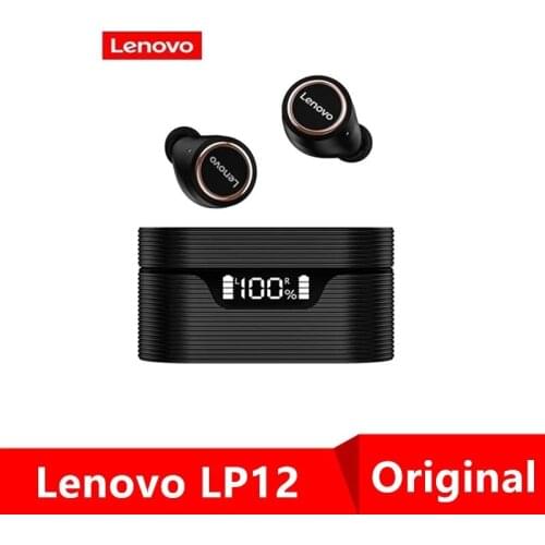 Original Lenovo LP12 TWS Wireless Earphone Bluetooth 5.0 Headphone Dual Stereo Noise Reduction Bass IPX5 Waterproof Long Standby