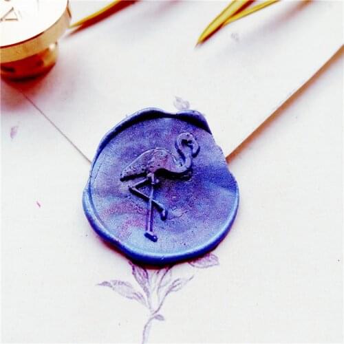 Flamingo Wax Seal Stamp/ bird Sealing Wax Seal/Wax Stamp/ with colorful wood handle or box set