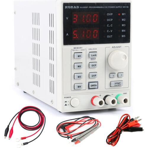 KA3005P Programmable DC Power Supply 30V 5A Adjustable Digital Laboratory Power Supply 10mV/1mA High Accuracy Phone Repair Kit