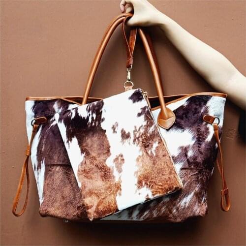 Womens Casual Soft Faux Leather Luxury Designer Leopard Tote Shoulder Bag Big Capacity Tassel Quality Top-Handle Handbag