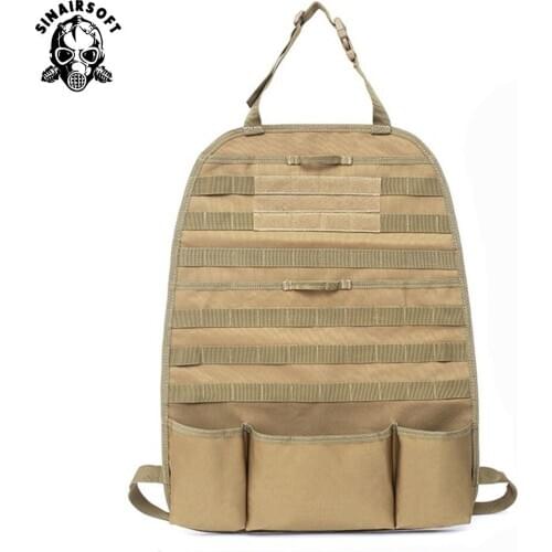 Universal Car Seat Back Bag Fit Tactical Molle Car Seat Organizer Storage Nylon Seat Organizer Protector Auto Accessories