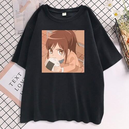 Anime character manga girl T Shirts Womens 2021 Summer Soft Casual T-Shirt Korean Style Base Tees Ins Fashion Female Tshirts