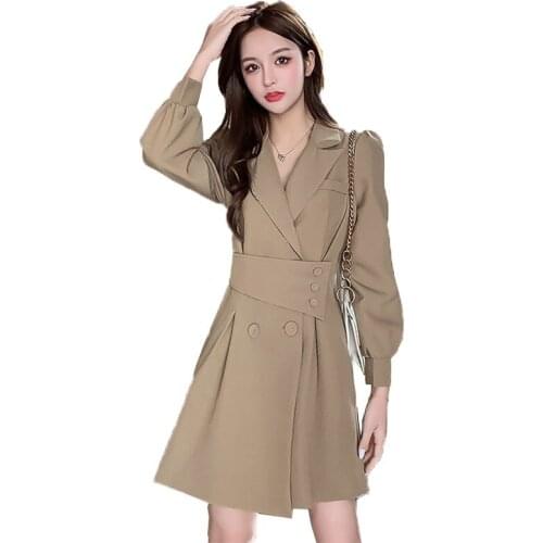 Women Trench Coat 2021 Female Spring Windbreaker Mujer Feminina Double Dreasted Draw Dack Fashionable Suit Collar Windbreaker C