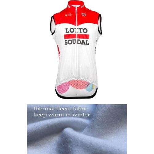 WINTER FLEECE THERMAL 2018 LOTTO SOUDAL TEAM 2 COLORS Sleeveless Cycling Vest Mtb Clothing Bicycle Maillot Ciclismo Bike Clothes