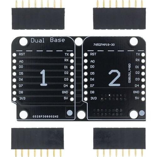 1PCS H71 Double Socket Dual Base Shield D1 Mini NodeMCU ESP8266 Diy PCB D1 Expansion board