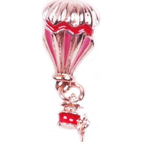 1 Pcs/Lot Rose Gold Red Hot Air Balloon String Decoration Dripping Oil Craft Female Personality Suitable for Jewelry Crafts