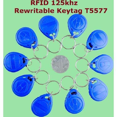 50pcs/Lot 125Khz Proximity RFID EM4305 T5577 Smart ID Writable keyfob Rewriteable Token Tag Keyfobs Keychains Access Control