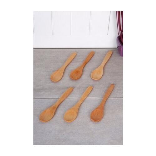Sampurchase 6 PCs Wooden Jam Service Tea Spoon