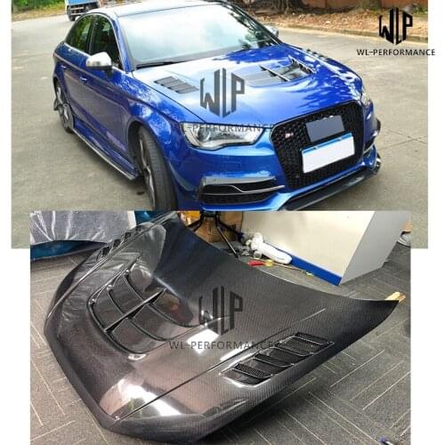 A3 High Quality Carbon Fiber Front Engine Hood Bonnets Covers for Audi A3 S3 RS3 car body kit 13-UP