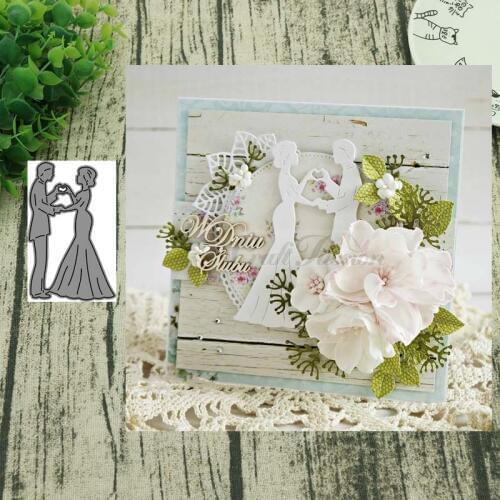 AddyCraft Bride and groom Metal Cutting Dies Stencils Scrapbooking Album Paper Decorative Craft Embossing