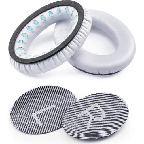 Bose QC35 & QC35ii (QuietComfort 35) SoundTrue Headphone Ear Cushion Pads Replacements- Shaped Scrim With Lettering- R and L