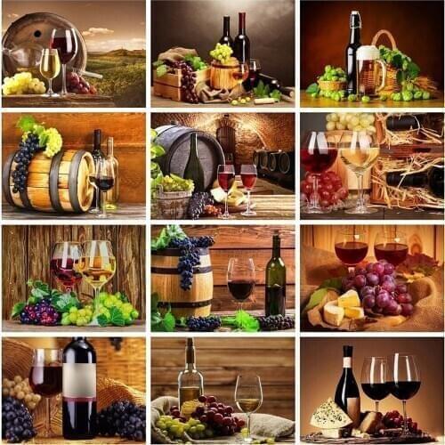 ARMYQZ Diamant Malerei Wein Kreuz Stich Mosaik Diamant Stickerei Voll Platz Strass Bilder Home Decor Geschenk